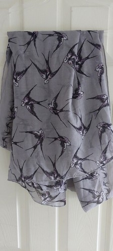 Womens pattern scarf bird - womens,