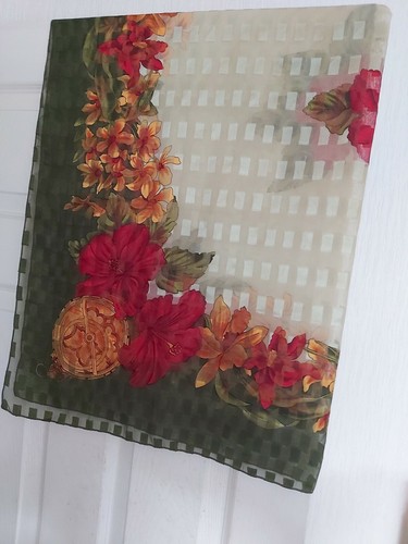 Colourful floral scarf used - floral,